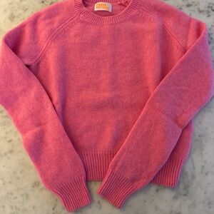 Pink Crew Neck Cashmere Sweater